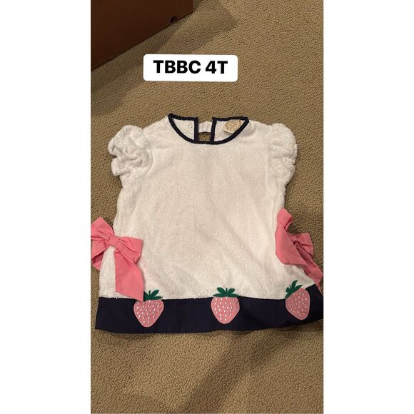 HTF 2017 RARE!!! The Beaufort Bonnet Company 4T Sanibel Strawberry Cover Up - Picture 1 of 1